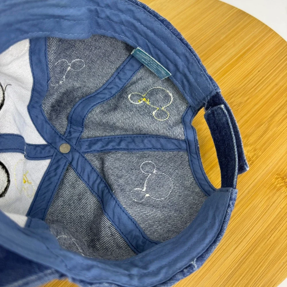 Kids Denim Mickey Mouse Baseball Cap Adjustable Disney Character Embroidered‎